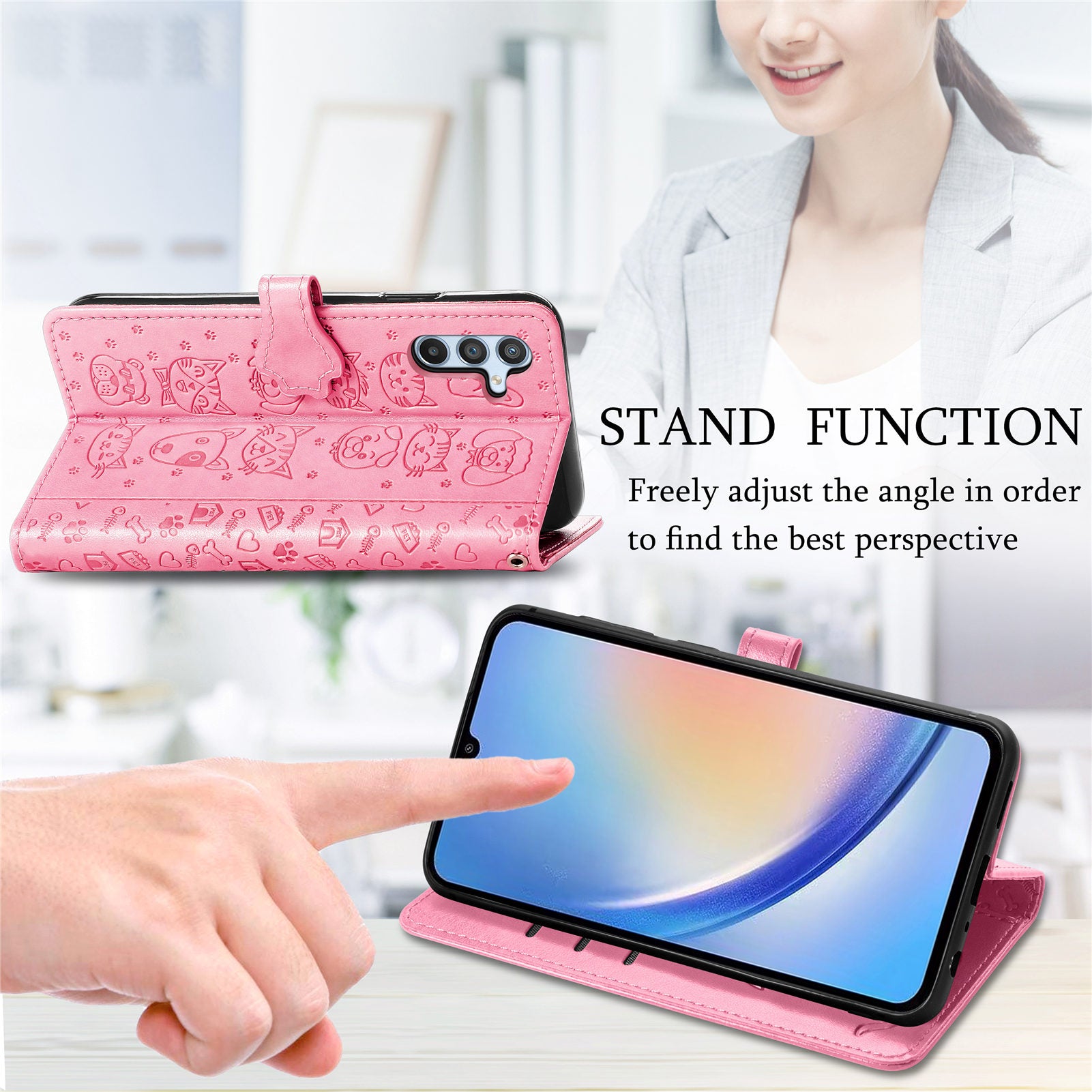 For Samsung Galaxy A34 5G Wallet Magnetic Leather Case Imprinted Pattern Flip Stand Phone Cover For Samsung Galaxy A34 5G Wallet Magnetic Leather Case Imprinted Pattern Flip Stand Phone Cover